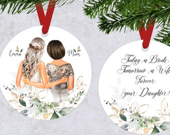 Mother of the Bride Gift from Daughter, Wedding Gift Ornament, Mother's Day Gift, Personalized, Keepsake