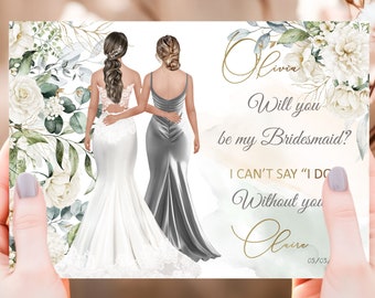 Will you Be my Bridesmaid Proposal Card, Eucalyptus Wedding