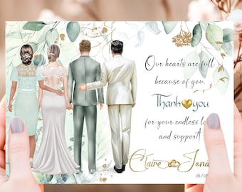 Parents Wedding Gift Card, Eucalyptus Wedding