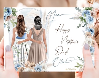 Boho Mothers Day Card, Gift from Daughter