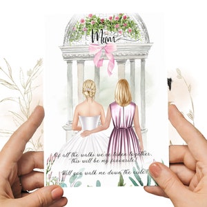 Walk Me Down The Aisle Mom Wedding Card (Printable)