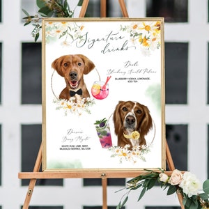 Custom Pet  Bar Decor for Boho Wedding - PRINTABLE SIGN