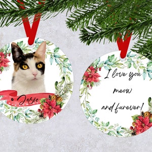 Cat Ornament, Cat Painting, Dog Ornament, Personalized, Dog Painting, Cat Illustration, Dog Christmas, Pet Ornament, Cat Portrait
