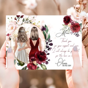 Personalized Wedding Gift Card for Mom