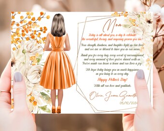 Personalized Mothers Day Card, Mothers Day Gift