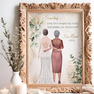 Personalized Grandmother of the Bride Gift, Grandparents Gifts