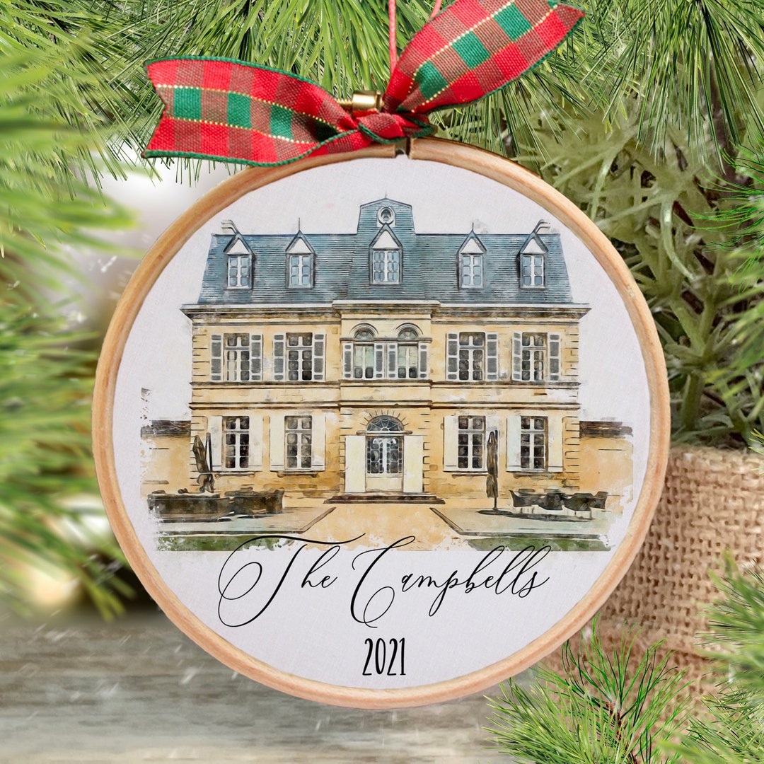Custom Watercolor House Ornament, New Home Gift, Realtor Closing Gift ...