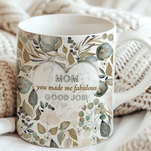 Cadeau drôle de fête des mères, tasse drôle de maman, cadeau personnalisé de fête des mères, cadeau drôle de maman, tasse de café florale