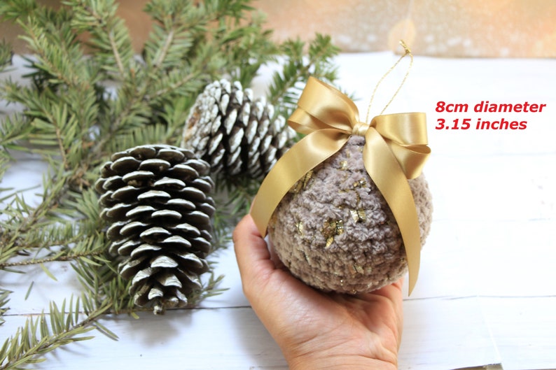 Traditional Red and Gold Christmas Ornaments Set Handmade Unique Christmas Gifts Unbreakable Tree Ornaments