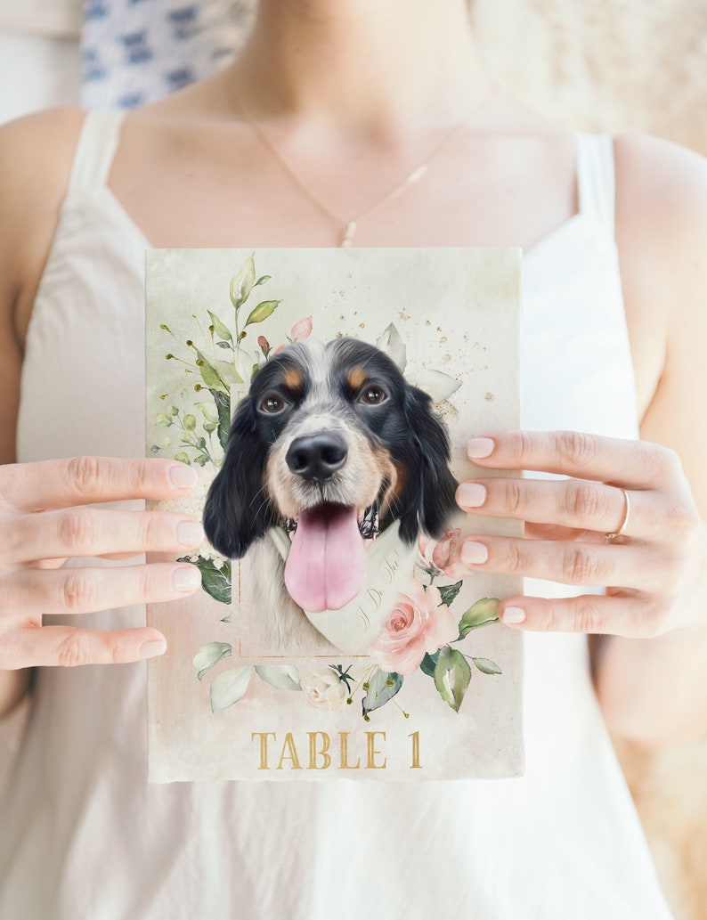 Dog Wedding Table Numbers, Cat Wedding, Unique Wedding Table Decor image 2