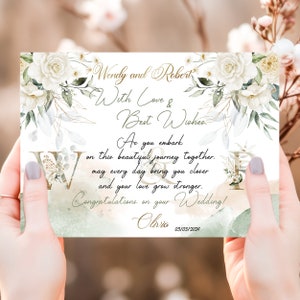 Congratulations Wedding Card, Eucalyptus Wedding
