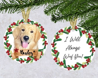 Personalized Pet Christmas Ornament: Custom Dog or Cat Portrait
