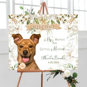 Rustic Dog Wedding Sign