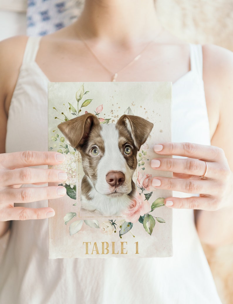 Dog Wedding Table Numbers, Cat Wedding, Unique Wedding Table Decor image 5