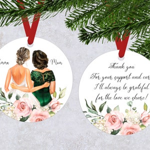 Mother of the Bride Gift from Daughter, Wedding Gift Ornament, Mother's Day Gift, Personalized, Keepsake