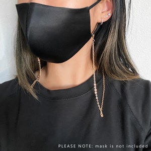 Face Mask Chain, Gold Mask Chain, Face Mask Holder Strap, Detachable Chain For Face Masks, Gold Necklace Chain, Mask Lanyard, Eyeglass Chain