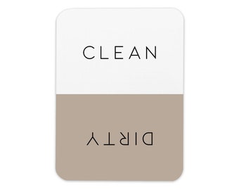 Imán de lavavajillas sucio limpio, imán de cocina, imán de lavavajillas mínimo, imán de cocina de moda, indicador sucio o limpio, imán simple