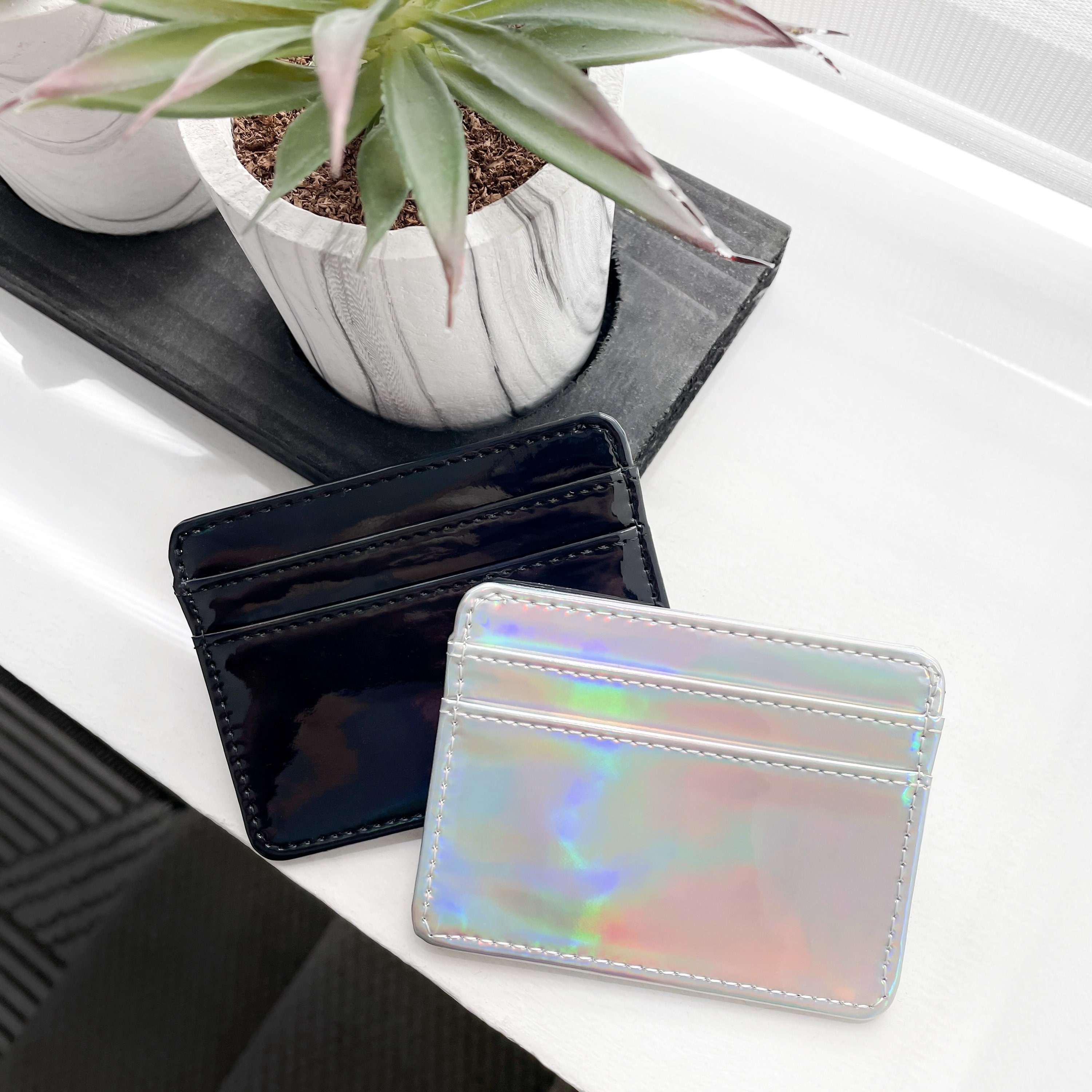 Rainbow Reflective Wallet Geometric Color Changing Card Holder Wallet for  Women RFID Long Luminous Holographic Wallets - China Purses and Wallet  price