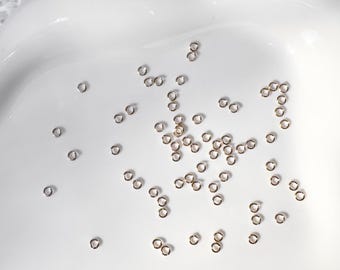 14k Gold Filled Open Jump Rings - 2.5mm / 3mm (24 Gauge), 4mm / 5mm (22 Gauge) - Sterling Silver Jump Rings, Supplies For Permanent Jewelry