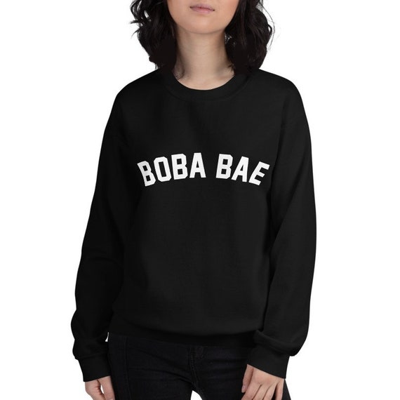 Boba Bae Crew Neck Sweatshirt, Unisex Sweatshirt, Crew Neck Sweater, Comfy  Sweater, Long Sleeve Sweater, Trendy Top, Boba Bae, Sweatshirt 