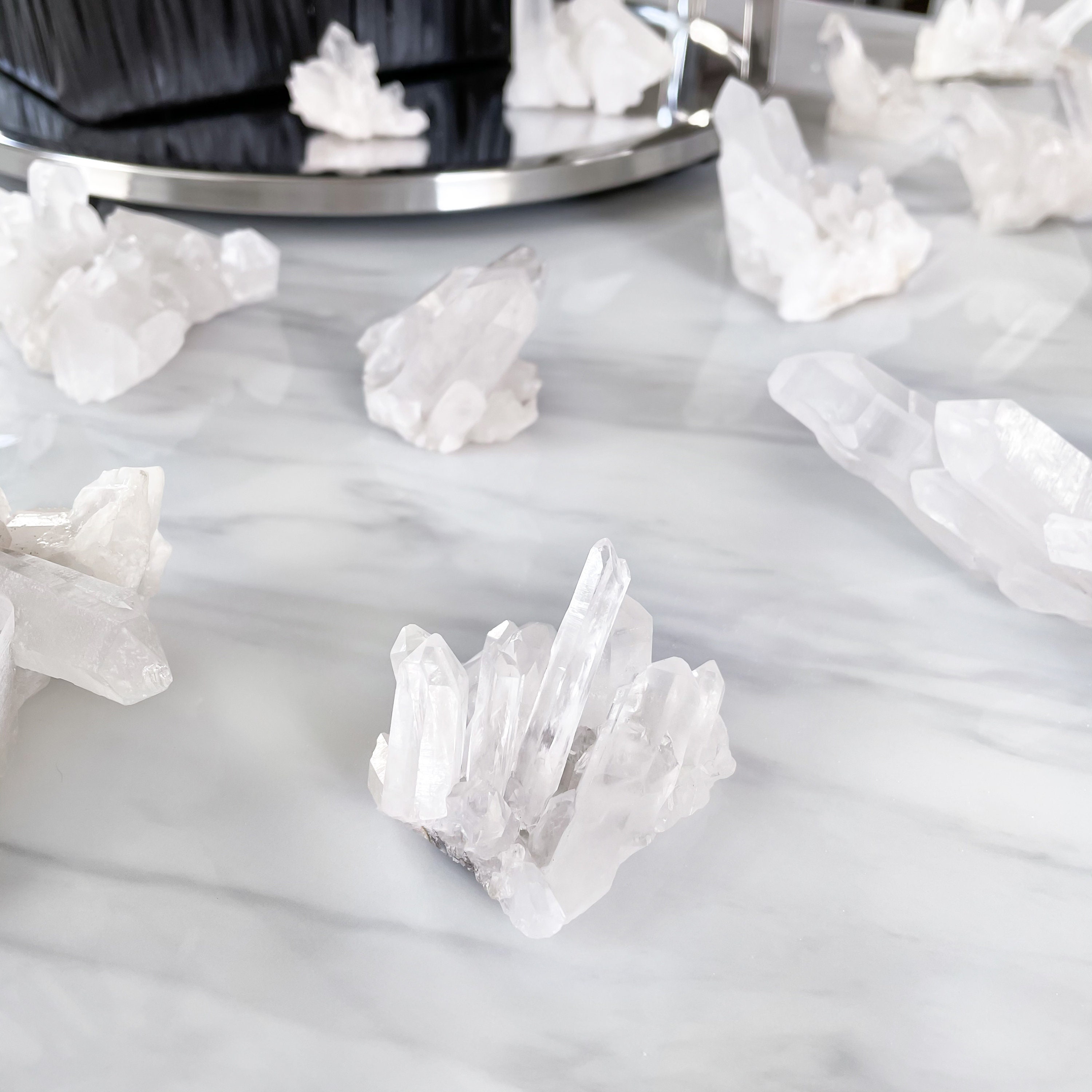 Clear Quartz Cluster Raw Clear Quartz Natural Quartz White Etsy