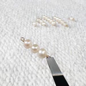 Freshwater Pearl Connector, 14k Gold Filled & Sterling Silver, Connectors For Permanent Jewelry, Bracelet Charms, Handmade Jewelry Making