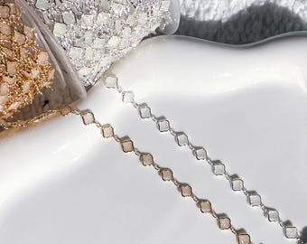 14k Gold gefüllte Klee Kette, Sterling Silber Klee Emaille Kette, Permanent Schmuck, Schmuckherstellung Lieferungen, Schüttgut Kette durch den Fuß