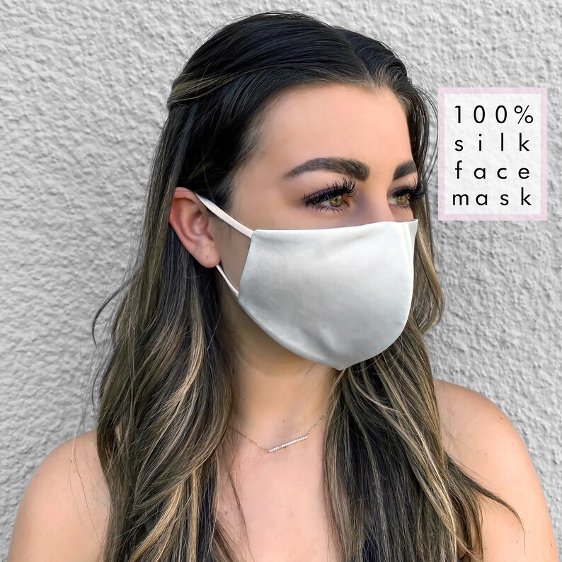 Silk Face Mask 100 Grade A Silk Soft Breathable Mask Etsy