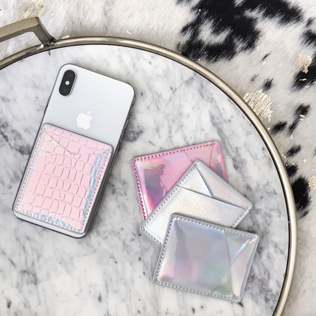 Holographic Phone Card Holder, Card Holder for Phone, Stick on Phone
