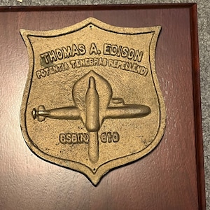USS Thomas A Edison Submarine SSBN 610 Brass Plaque