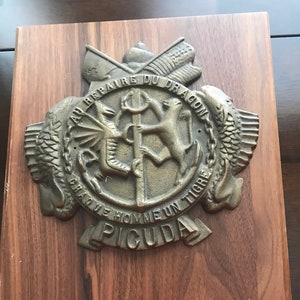 USS Picuda Submarine SS 382 Brass Plaque