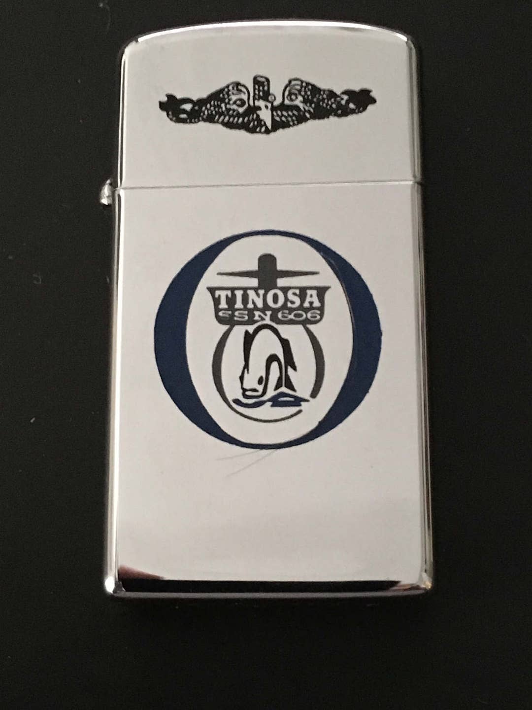 NOS USS Tinosa Submarine SSN 606 Zippo Slim Lighter - 1963 - Etsy