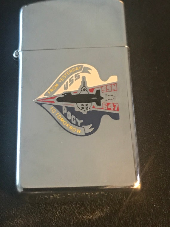 NOS USS Pogy Submarine SSN 647 Zippo Slim Lighter - 1983 New - Etsy
