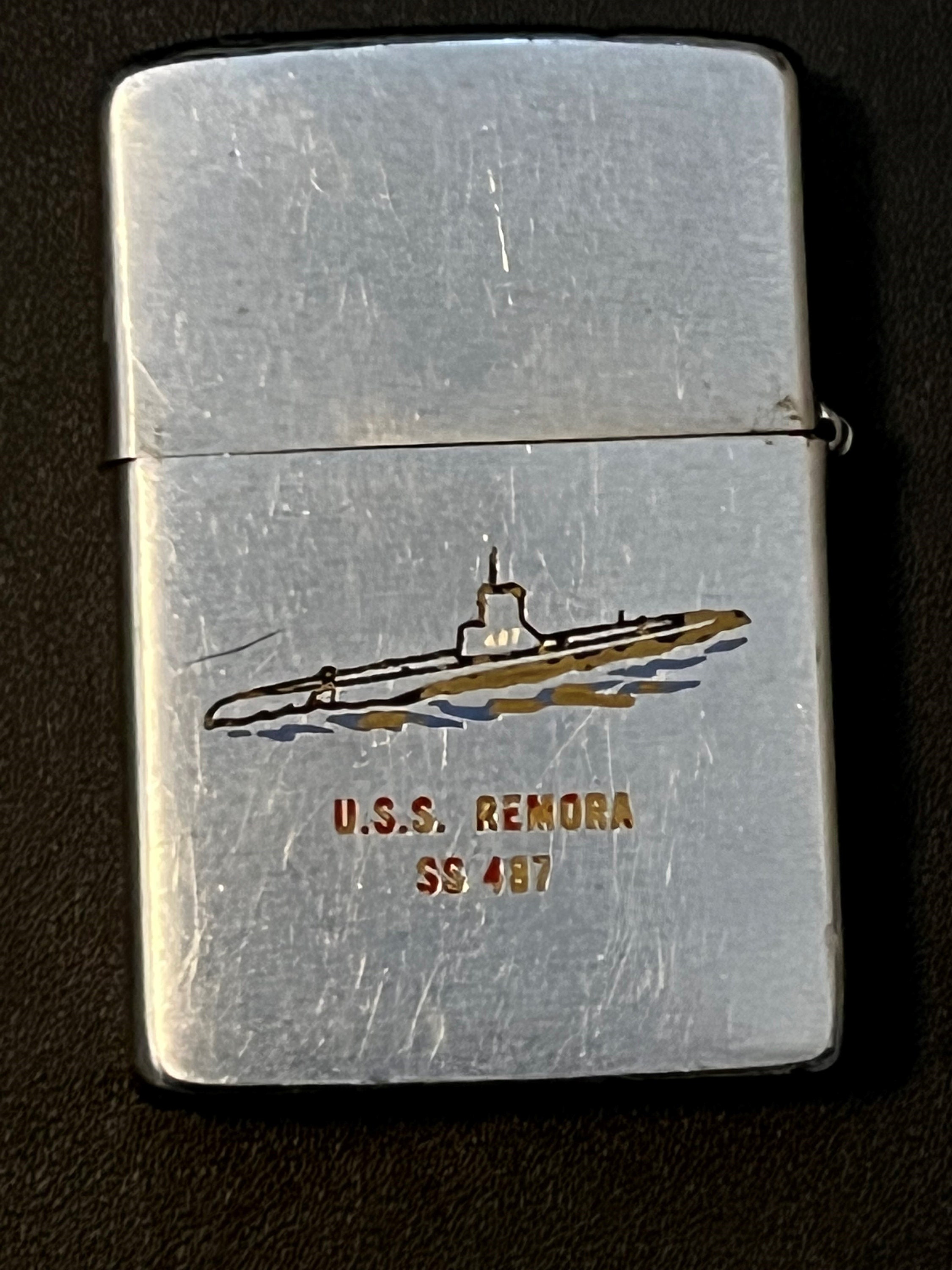USS Remora Submarine SS 487 Zippo Full Size Lighter Used Etsy