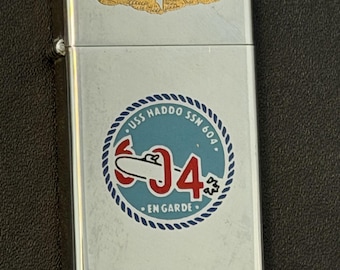 USS Tunny Submarine SSN 682 Zippo Slim Lighter - 1980 USED - Etsy
