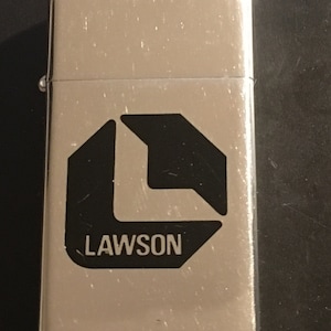 Lawson Products Zippo Slim Advertising Lighter - Used 1976
