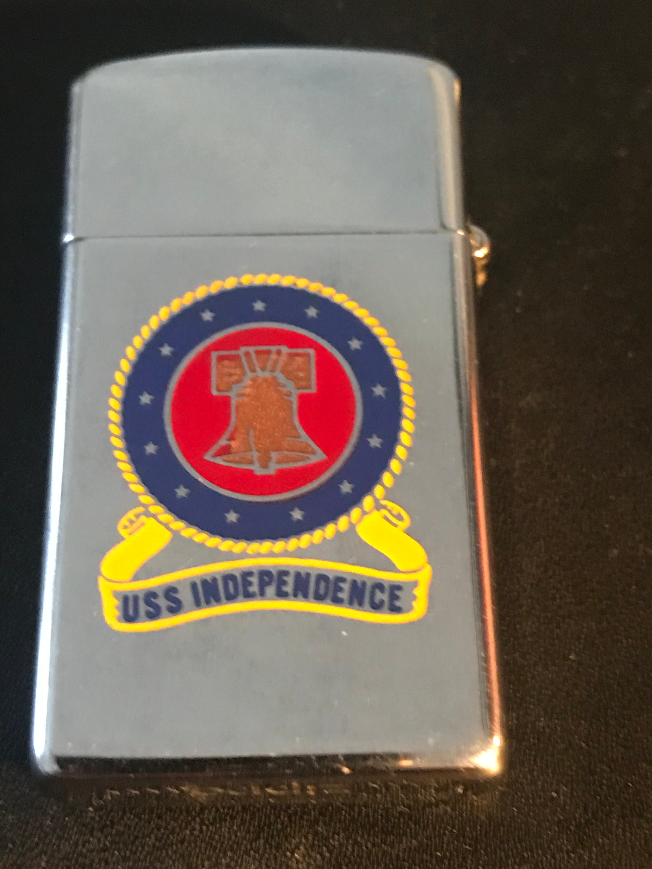 USS Independence Aircraft Carrier CV-62 Zippo Slim Lighter USS Independence Aircraft Carrier CV-62 Zippo Slim Lighter