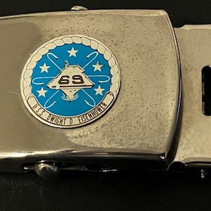 USS Dwight D Eisenhower Aircraft Carrier CVN- 69 Zippo Belt Buckle - Used