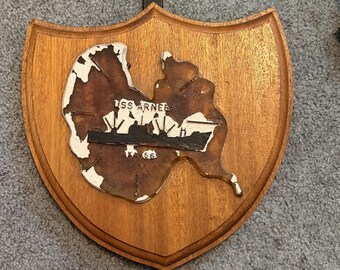 USS Arneb Attack Cargo Ship AKA 56 Resin Plaque w/ Lamp
