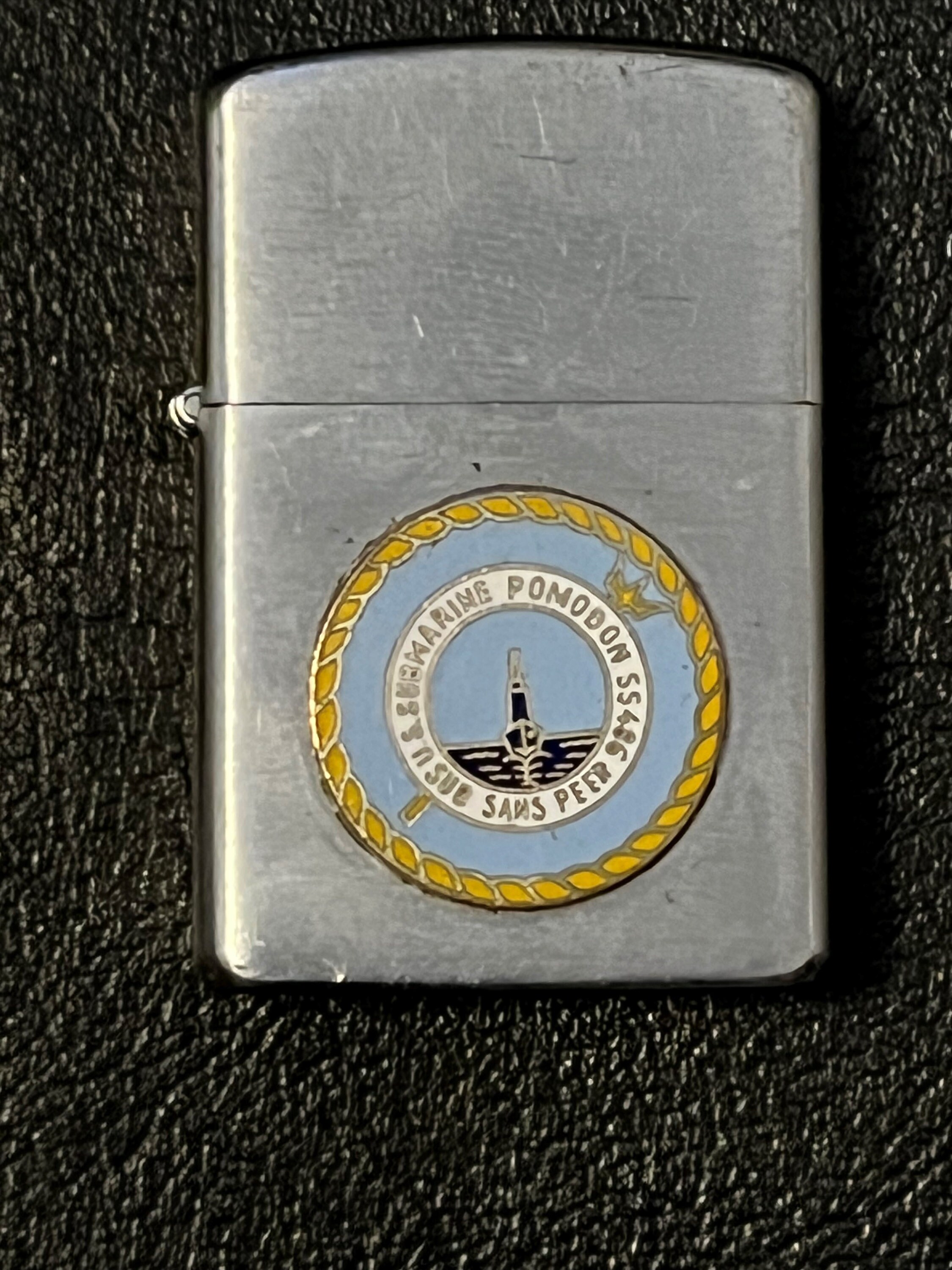USS Pomodon Submarine SS 486 Penguin Lighter (Japan)  c. 1970's - Used