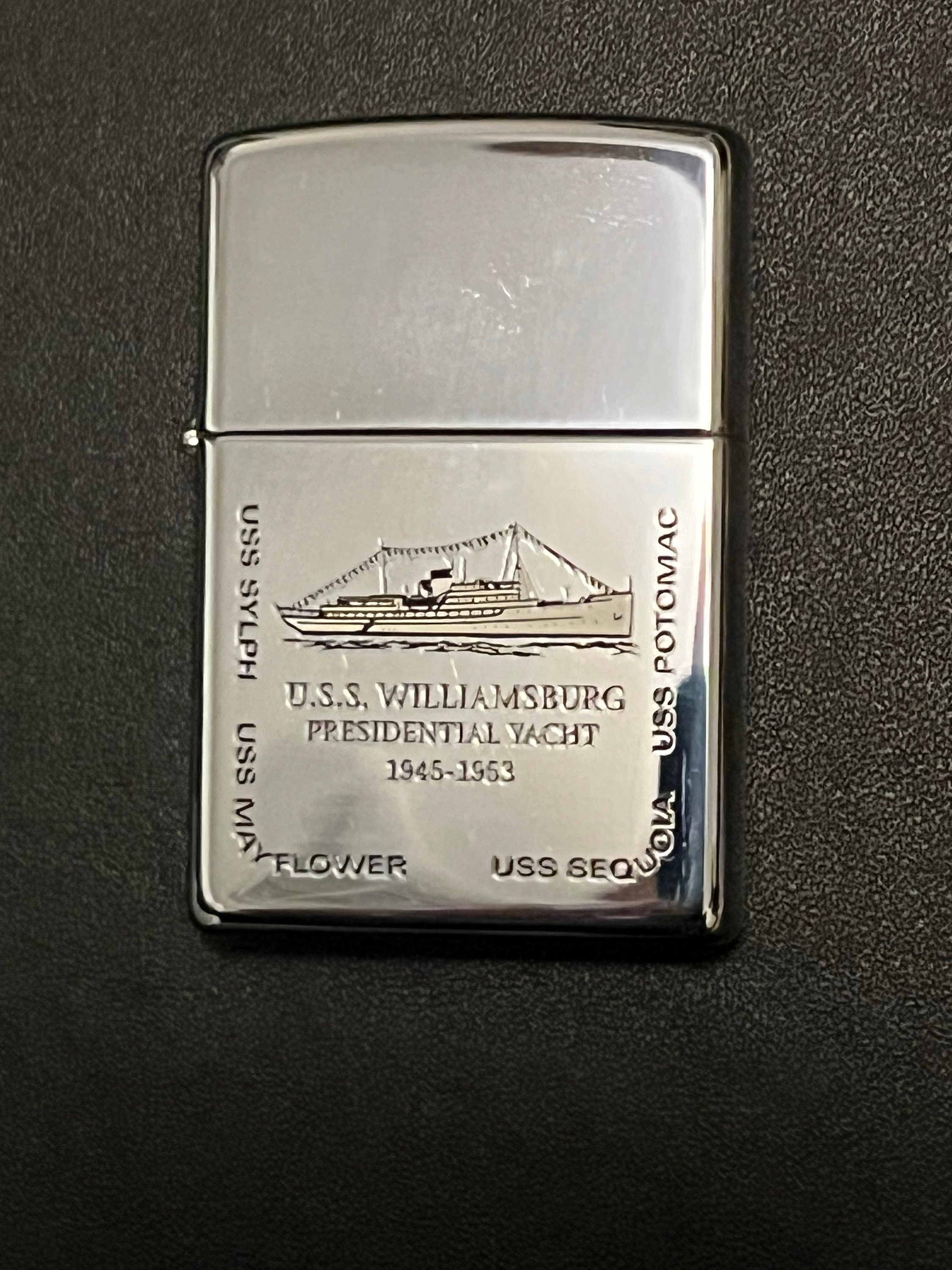 NOS USS Williamsburg Presidential Yacht Full Size Zippo Lighter