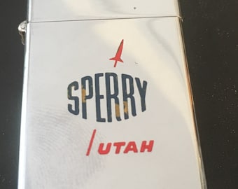 Sperry Utah (Sergeant Missiles) Zippo Slim Lighter USED 1961