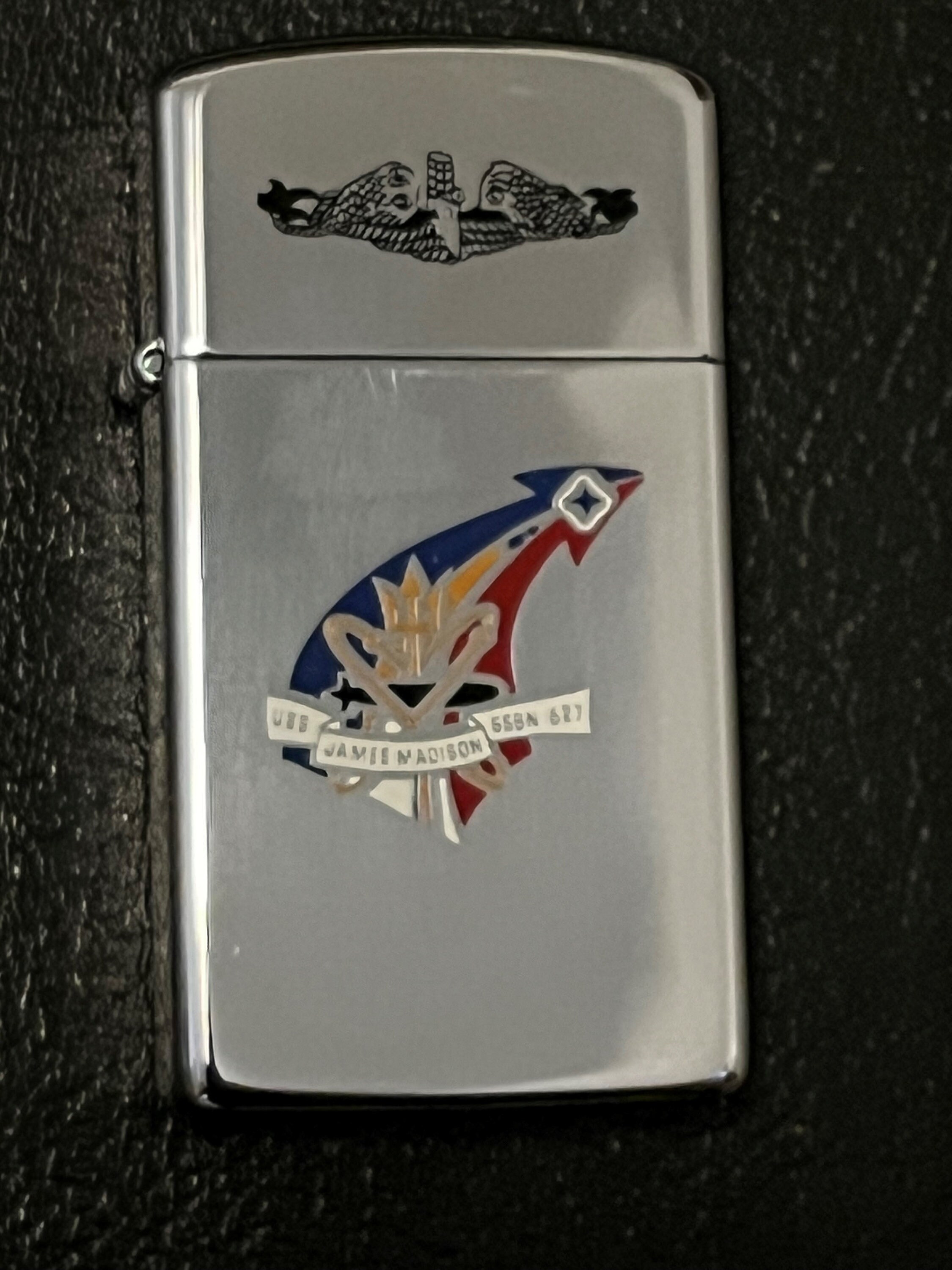 NOS USS James Madison Submarine SSBN 627 Zippo Slim Lighter -new