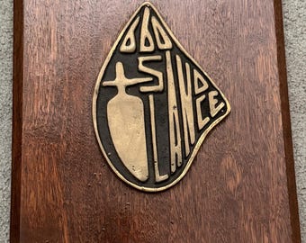 USS Sand Lance Submarine SSN 660 Brass Plaque