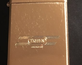 NOS Triten Corporation Zippo Slim Advertising Lighter Brass  - 1992