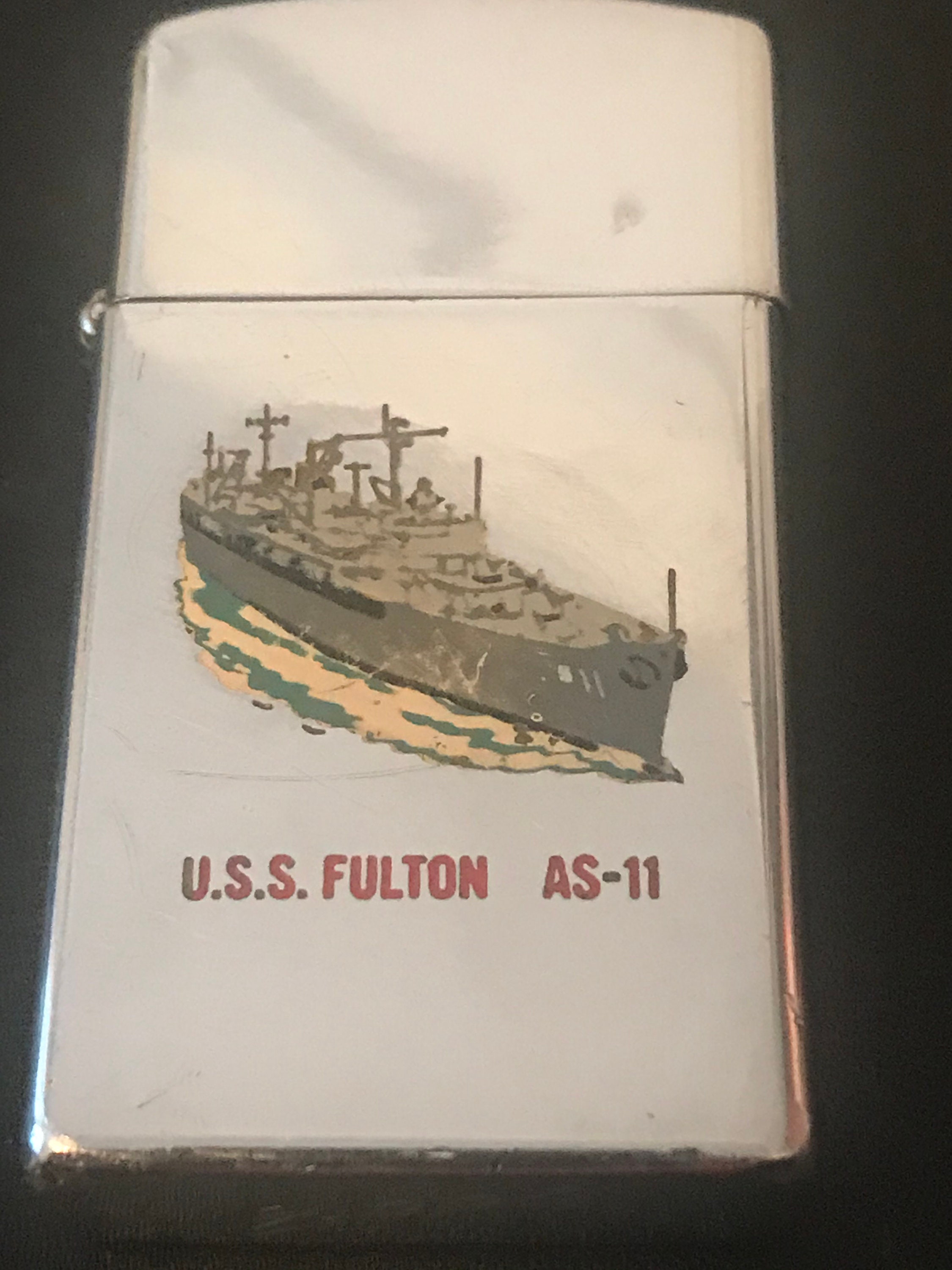 USS Fulton Submarine Tender AS11 Zippo Slim Lighter Etsy