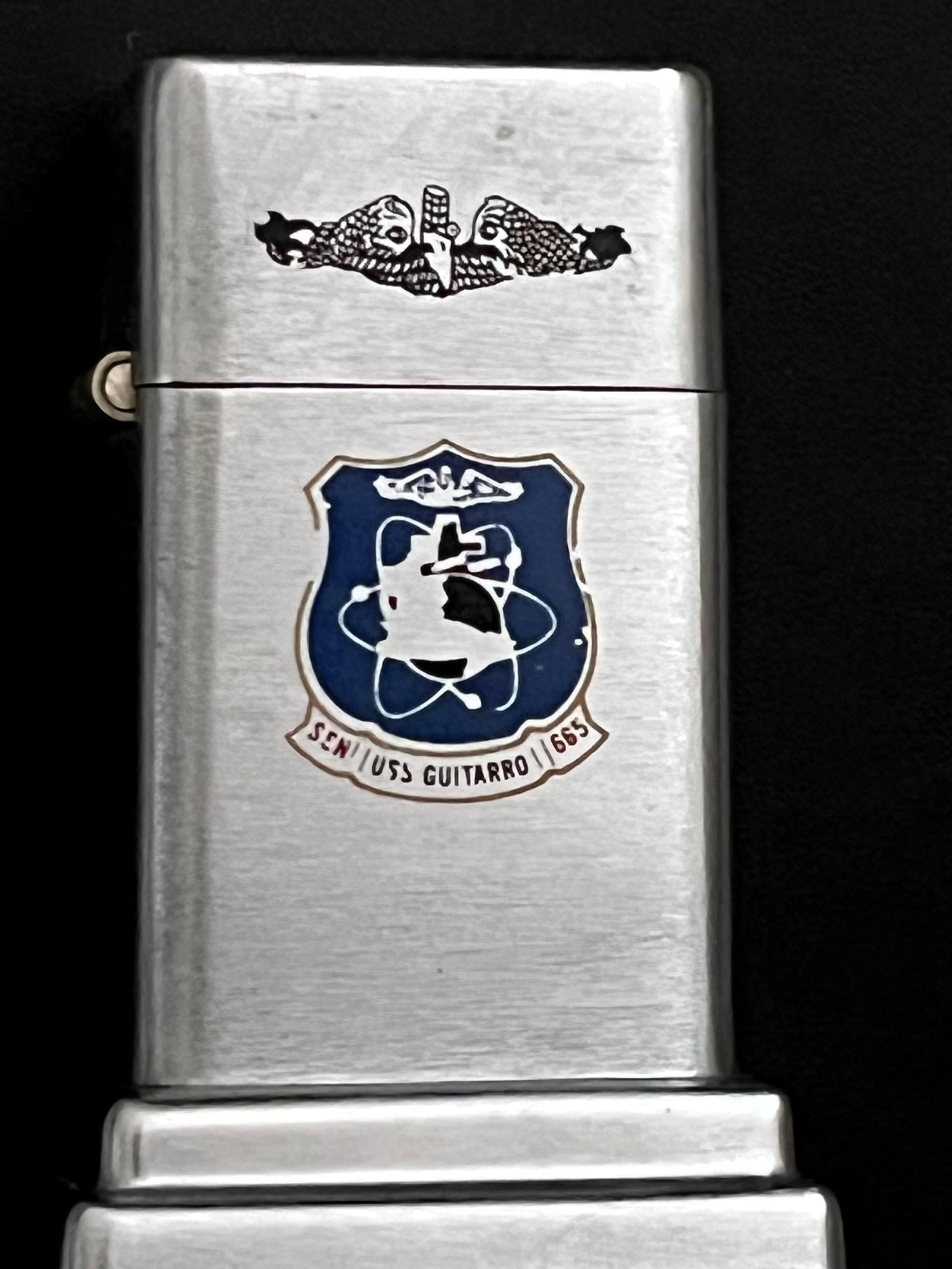 USS Guitarro Submarine SSN 665 Zippo Barcroft Lighter used - Etsy