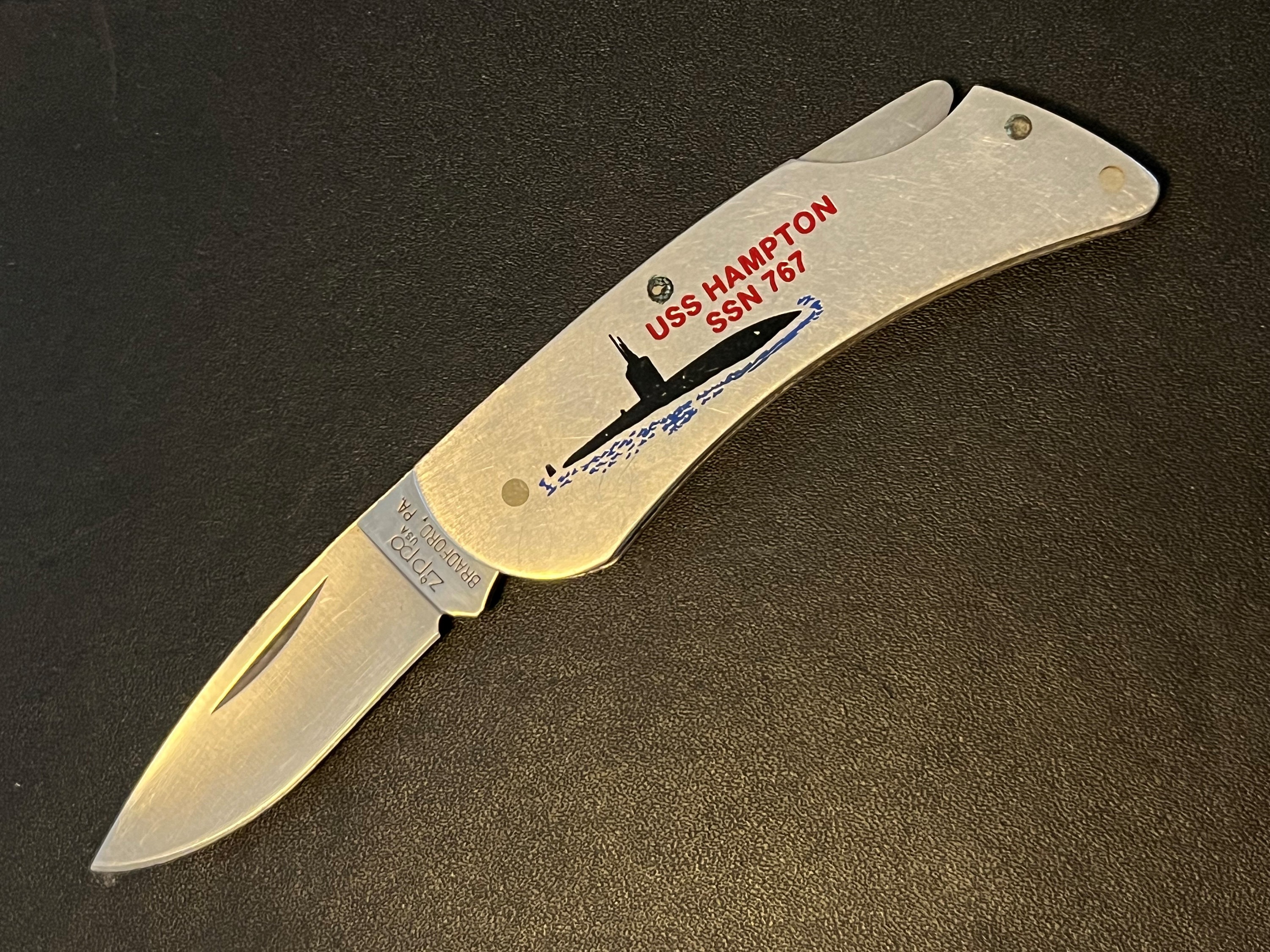USS Hampton Submarine SSN 767 Zippo Knife - Used - Etsy