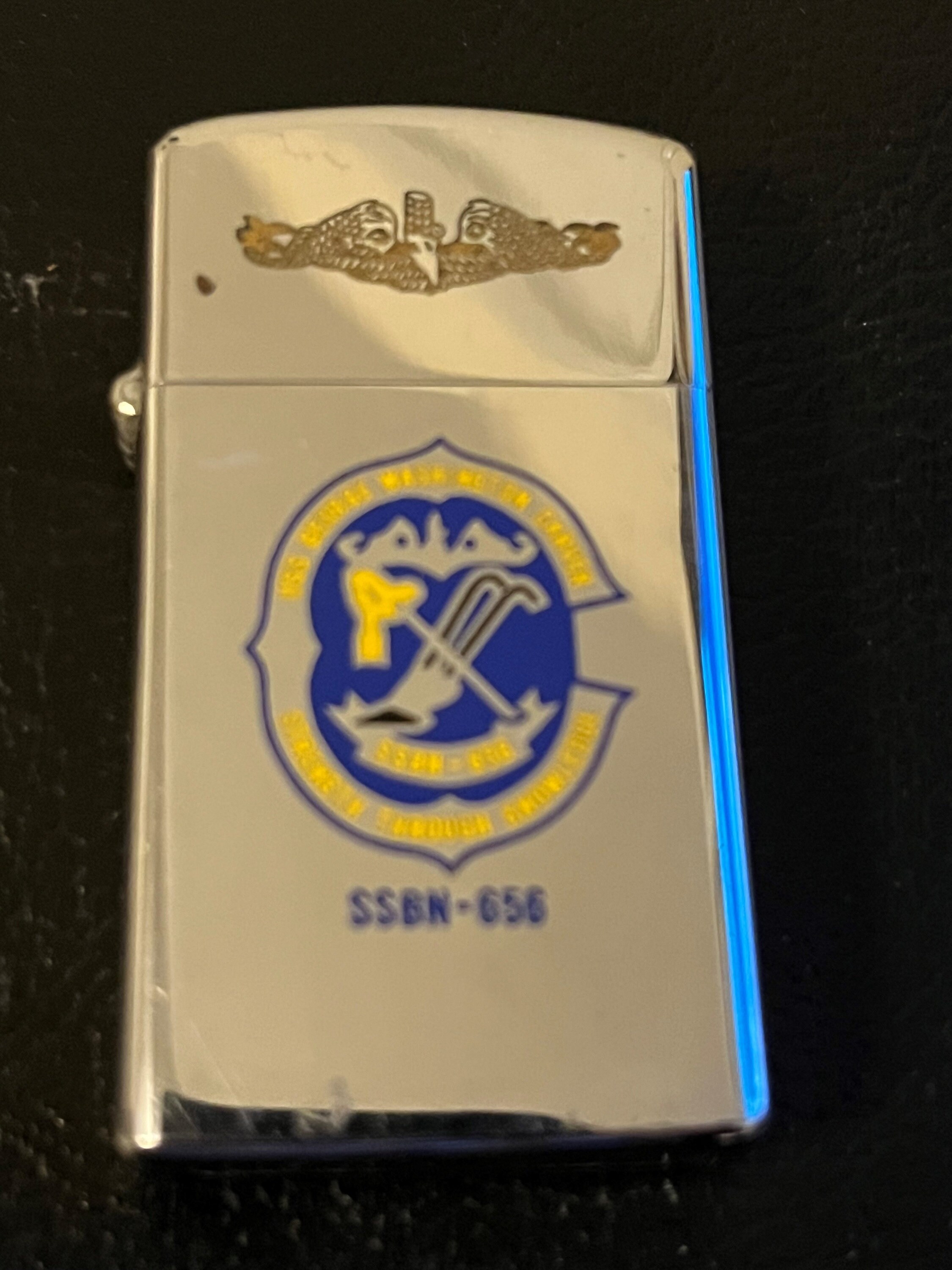 USS George Washington Carver Submarine SSBN 656 Zippo Slim Lighter