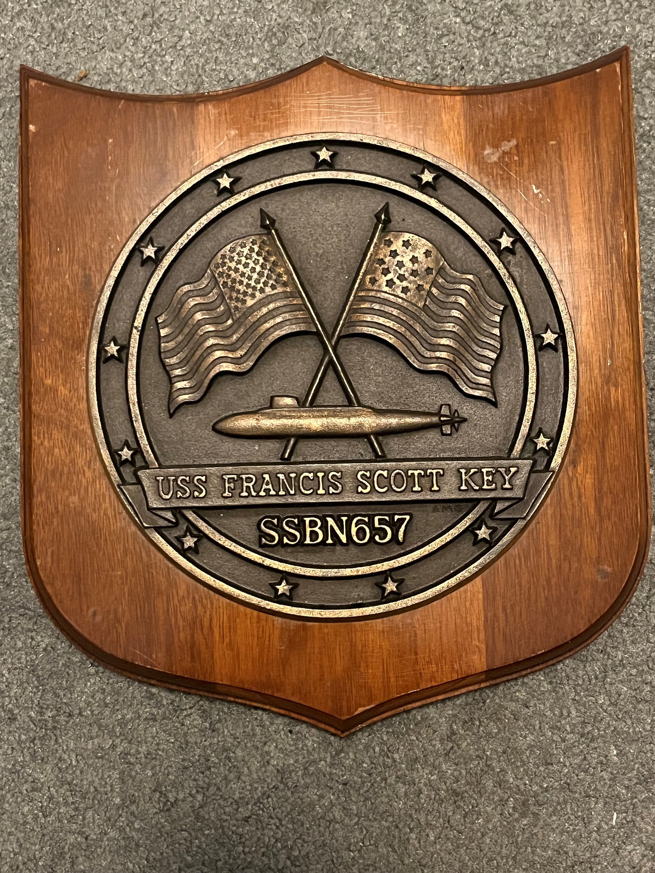 USS Francis Scott Key Submarine SSBN 657 Brass Plaque - Etsy